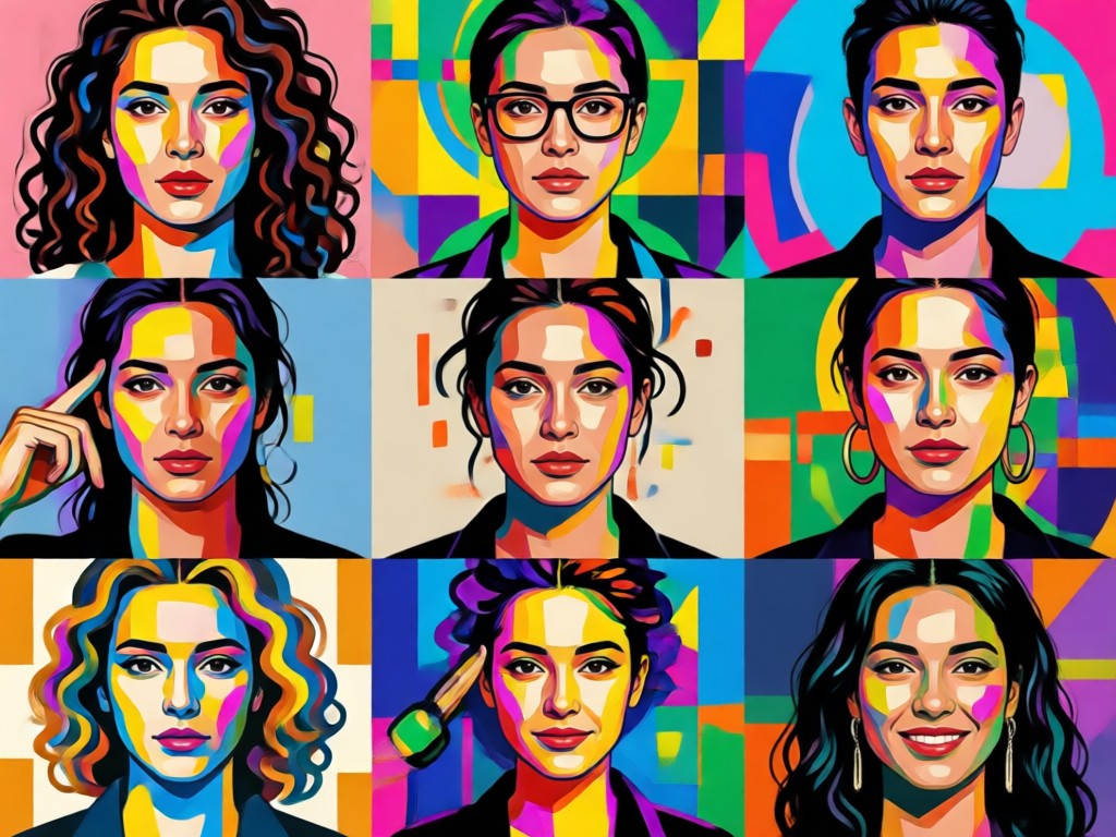 Social media profile showcasing a perfect nine grid portrait