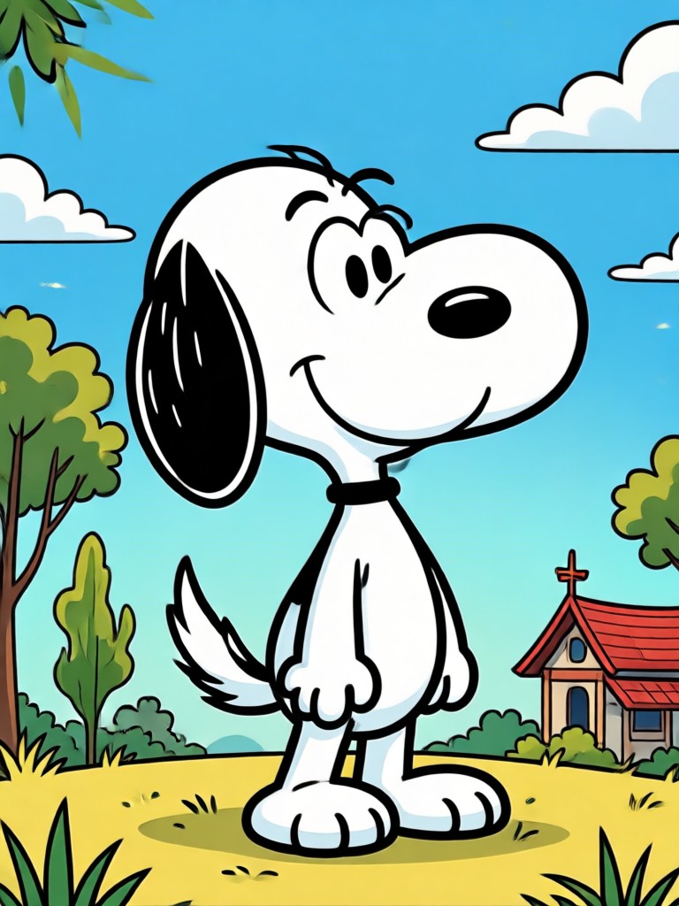 Pessoa com filtro Snoopy em balão de pensamento