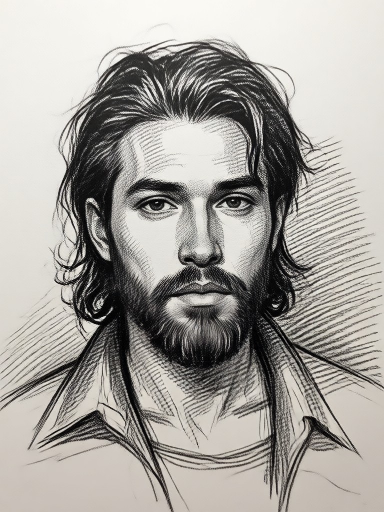 Transformación de foto de retrato a boceto a lápiz