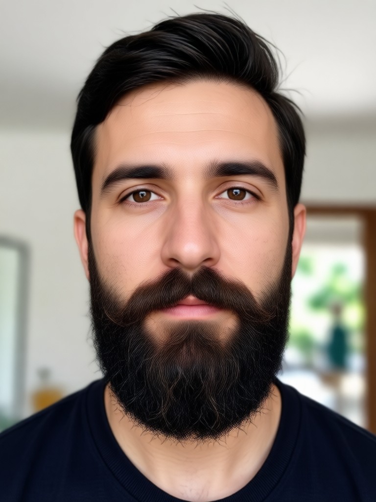 Dezenten Bart zu einem Casual Selfie hinzugefügt