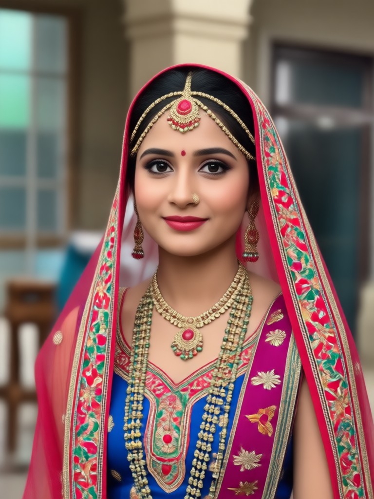 Mobile app interface for creating AI Indian girl videos