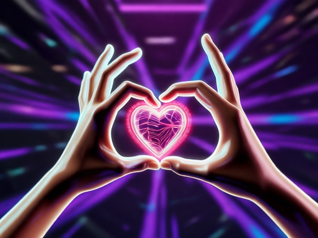 Different finger heart video style examples