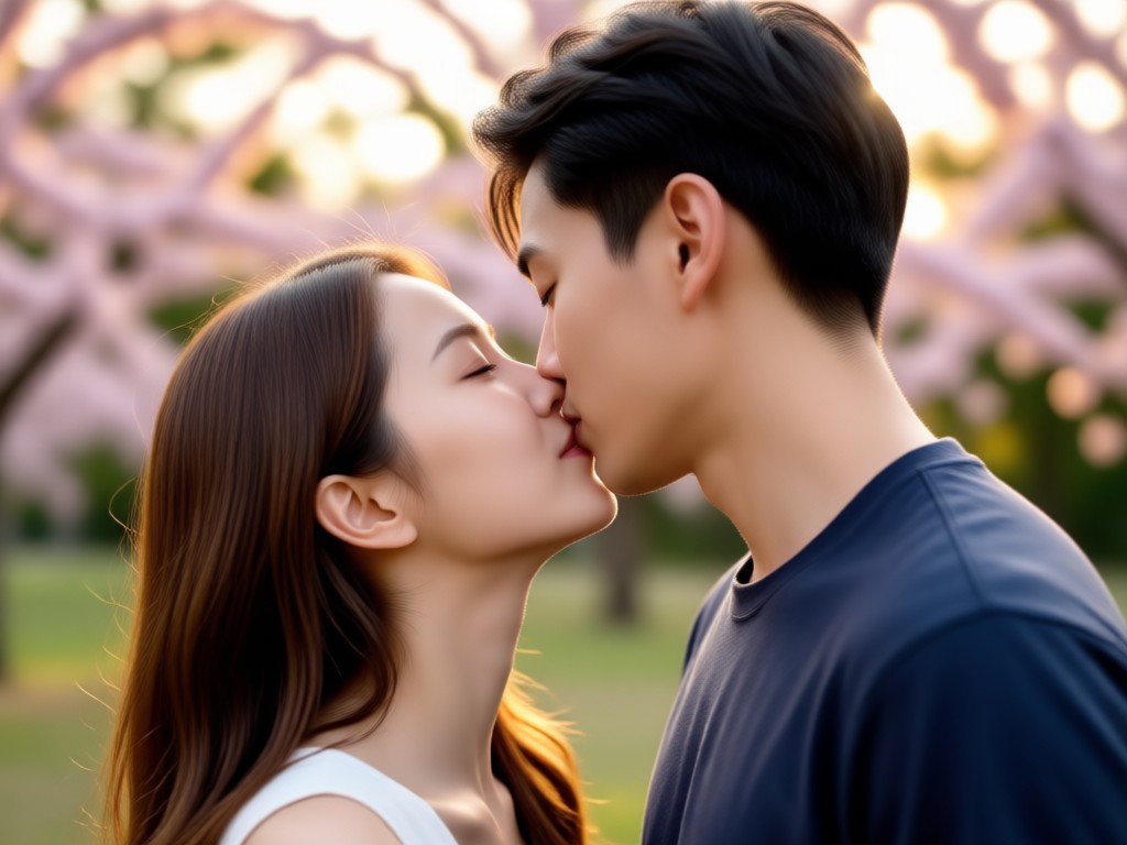 IA transformando una foto de pareja en un vídeo de beso