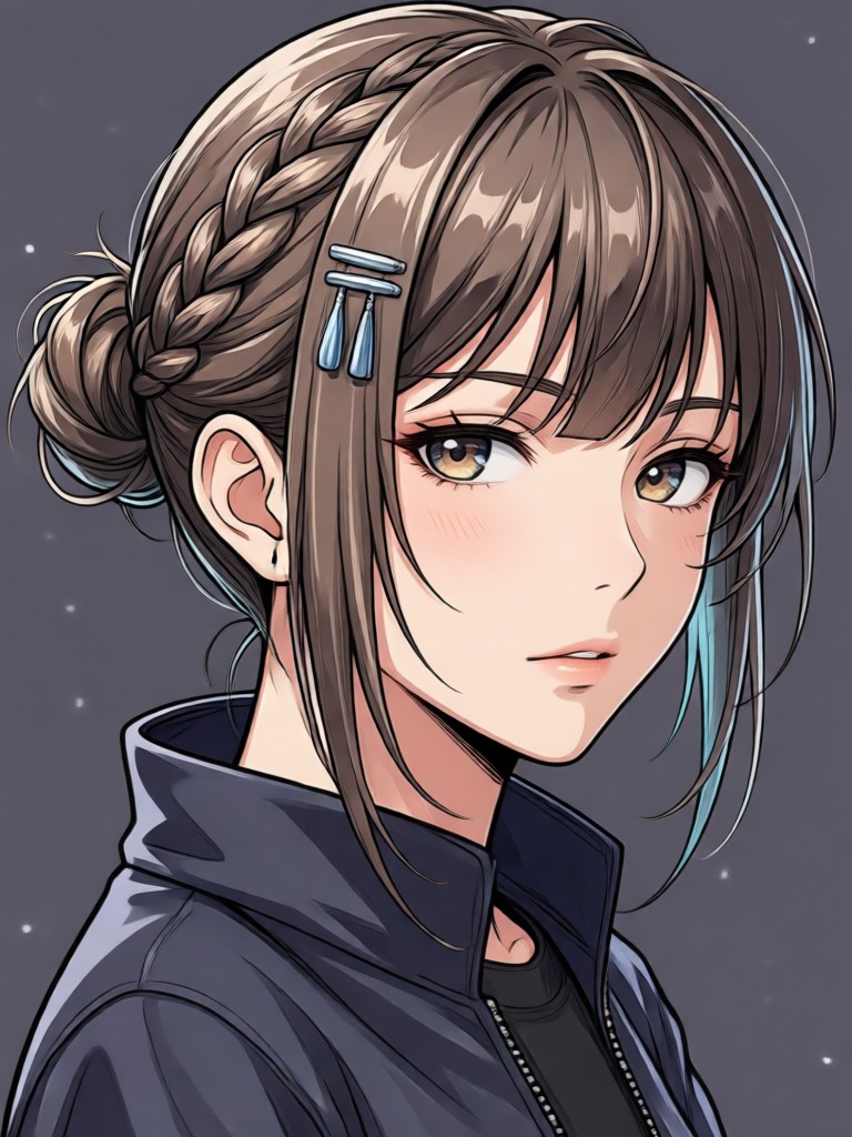 long flowy pink anime hair generator result