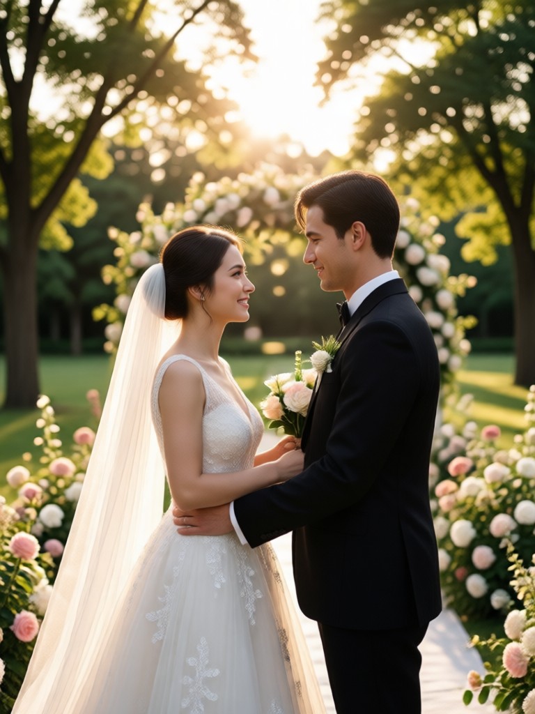 おとぎ話の城 結婚式 AIシーン