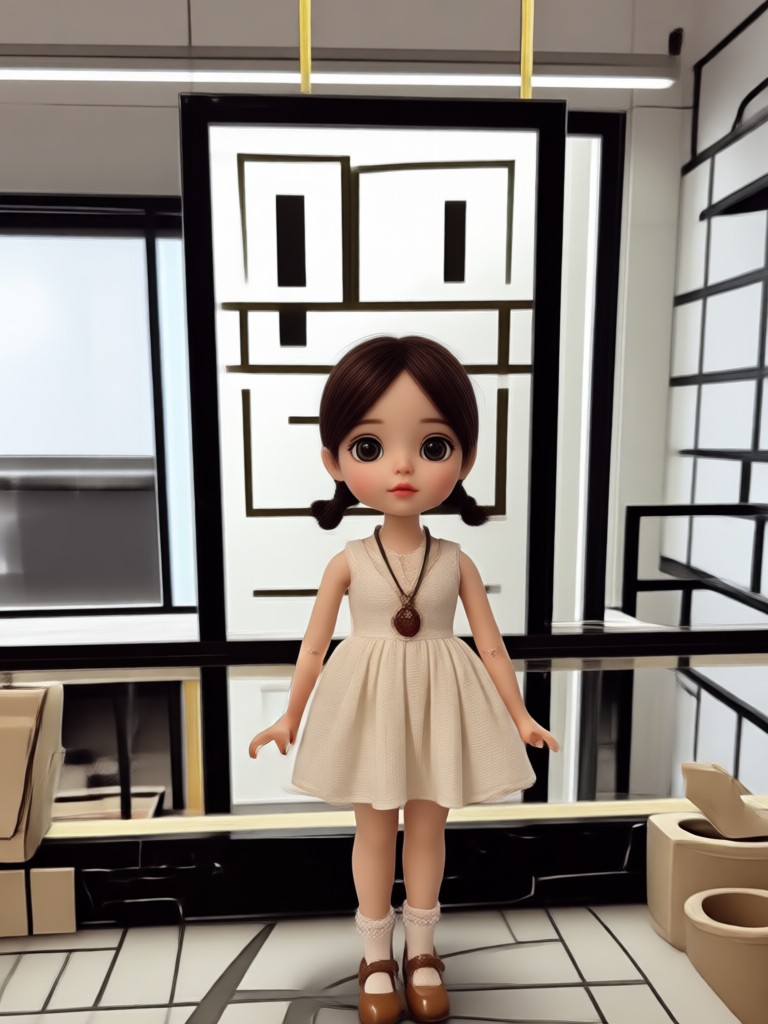 3D clay art doll character