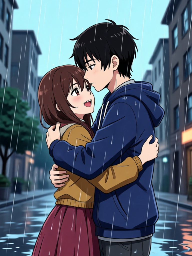 Peaceful Sakura Rain Moment