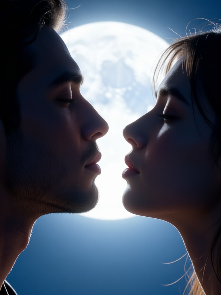 winter snow moonlight kiss video