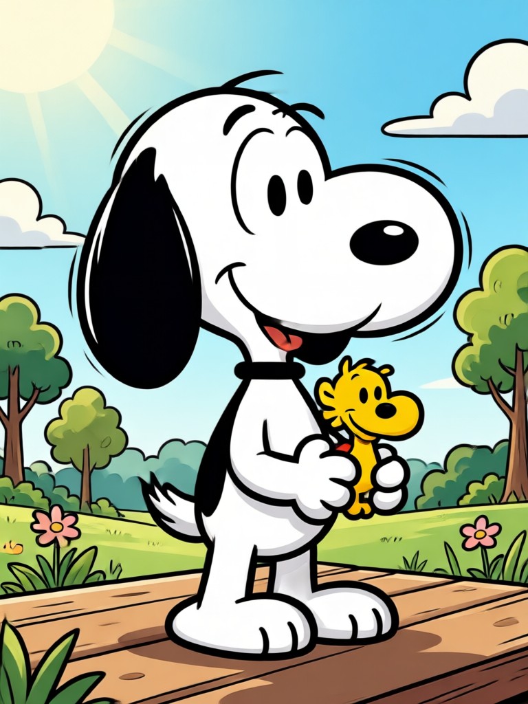 snoopy filter on baby photo adorable AI cartoon