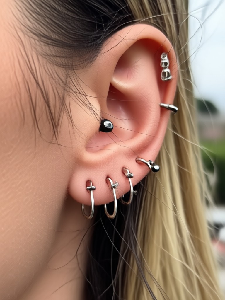 Eyebrow piercing visualization