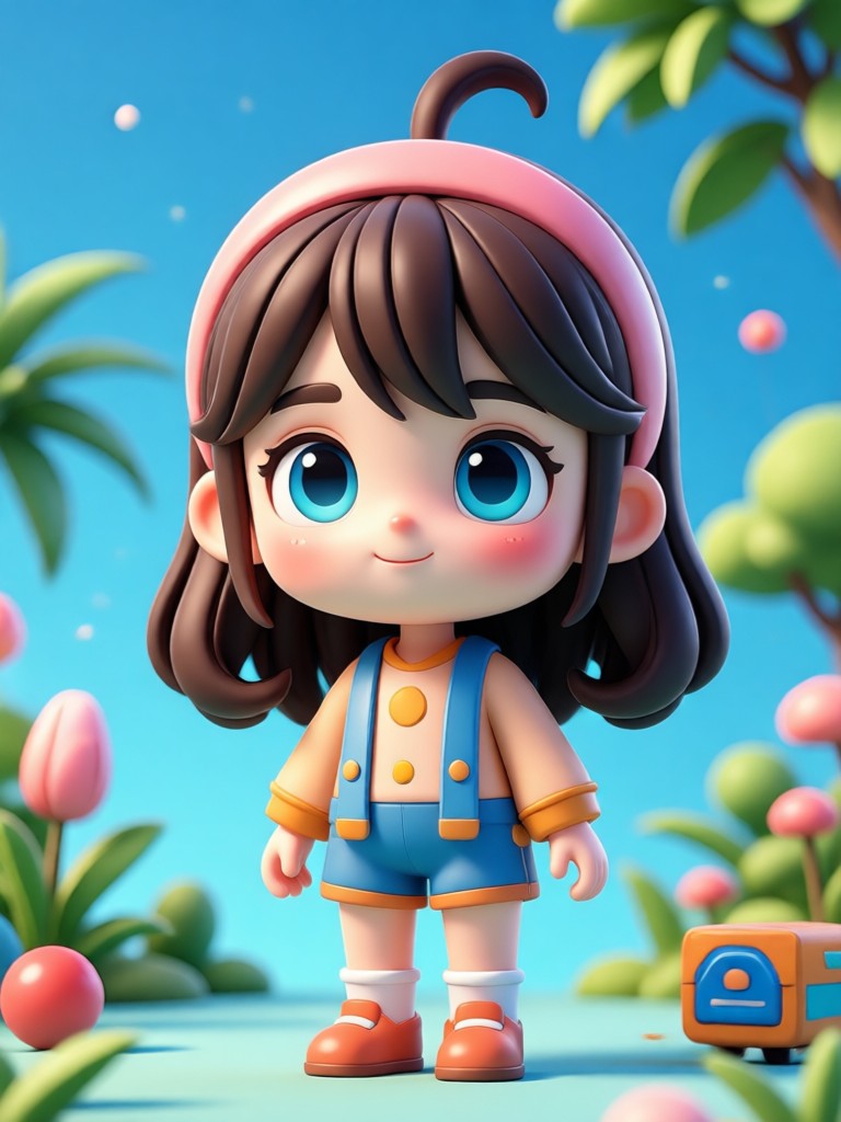 fantasy chibi character with wings ai generated