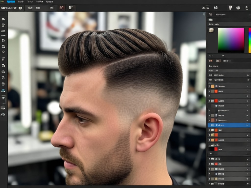 AI Taper Fade Generator showing different fade variations