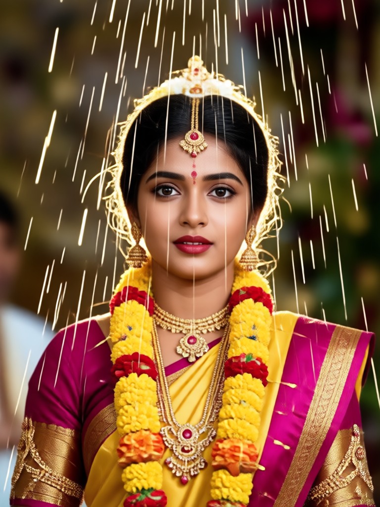 Elaborate AI generated scene with full pooja setup