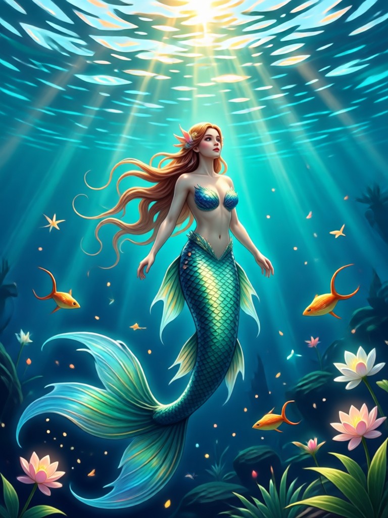 Male triton transformation with powerful tail