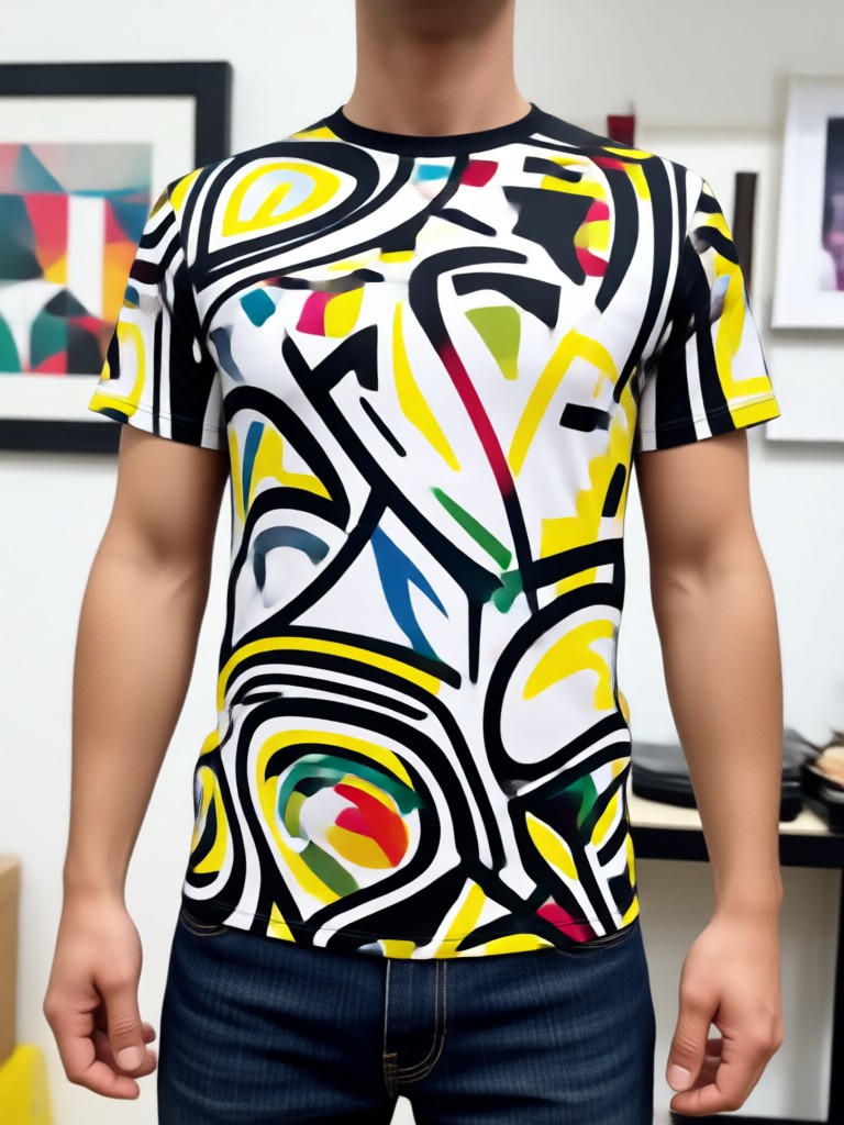 Minimalist geometric logo AI shirt design