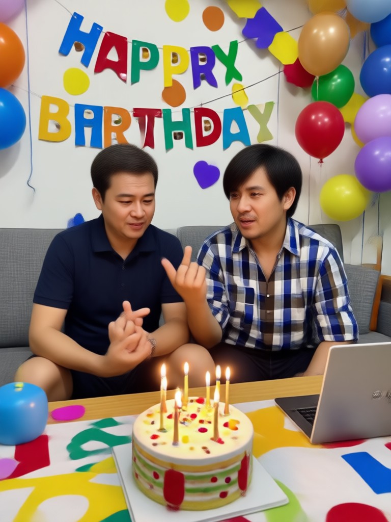 Mobile app interface for creating birthday video