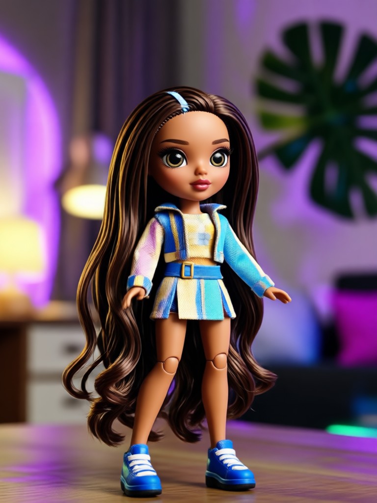 Transformación de muñeca Bratz con sombra de ojos brillante
