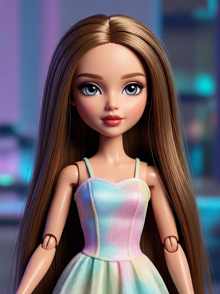 Estética fairycore aplicada a un estilo de muñeca Bratz