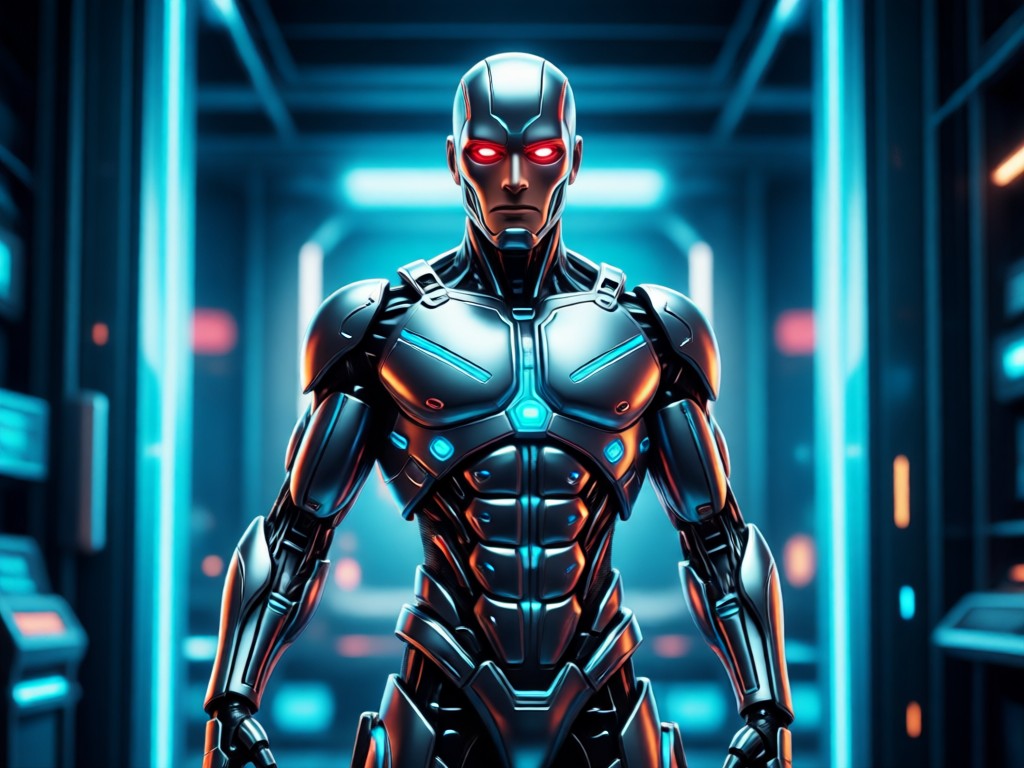 High resolution AI action hero art