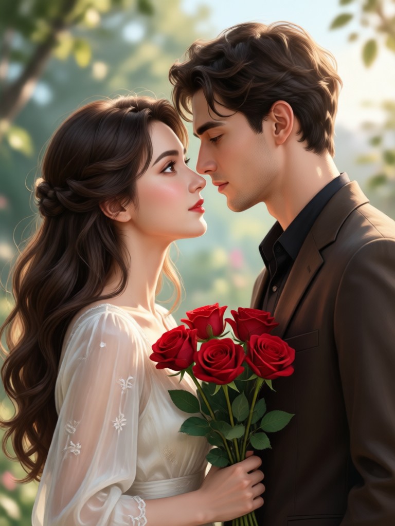 Elegant black and white rose photoshoot