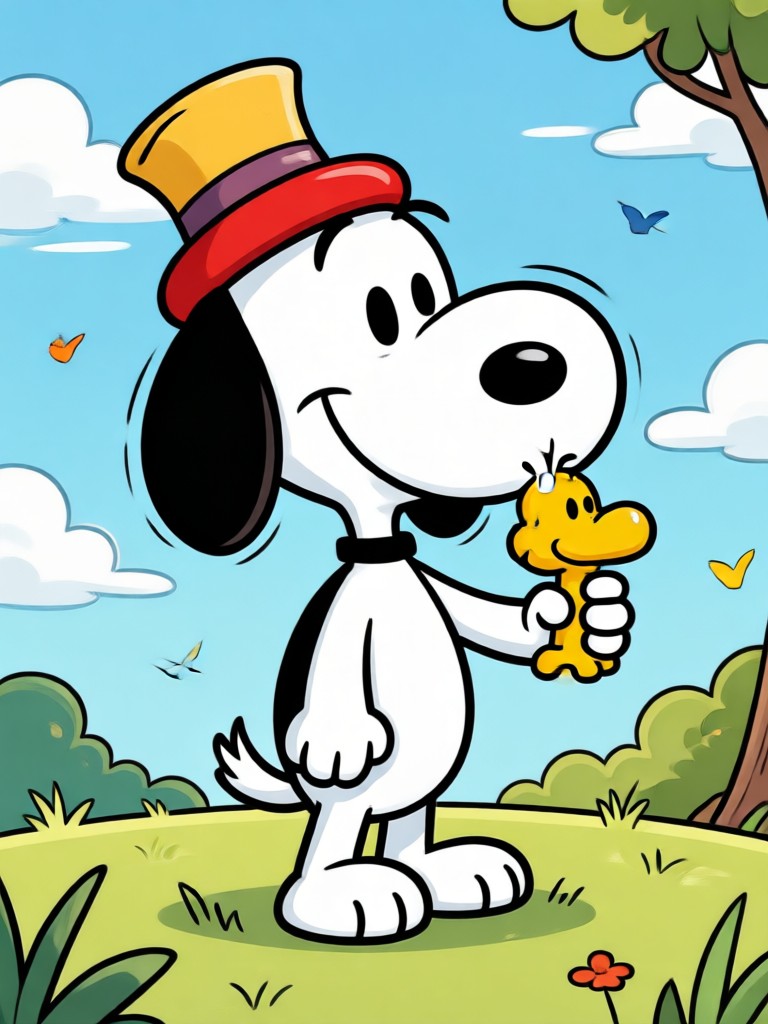 KI-Snoopy-Filter-Ergebnis im Charlie-Brown-Stil