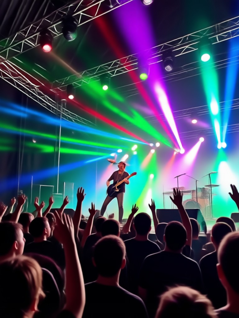 Concert sunset kiss video generator