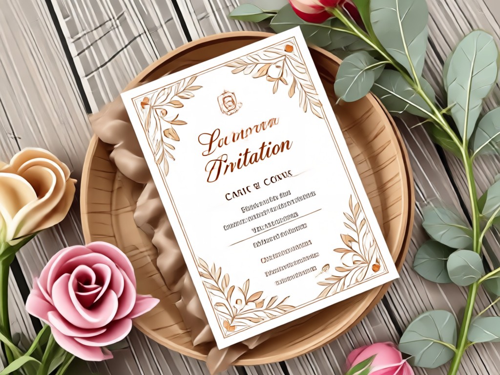 Customizing text and colors on an invitation design