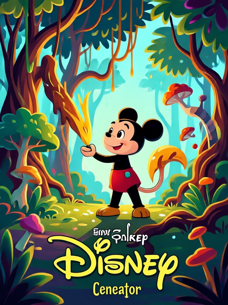 Pixar Up inspired adventure poster AI generation