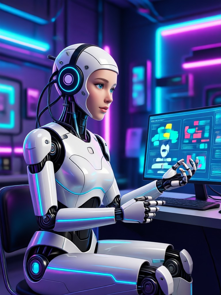 AI girlfriend in a scenic landscape