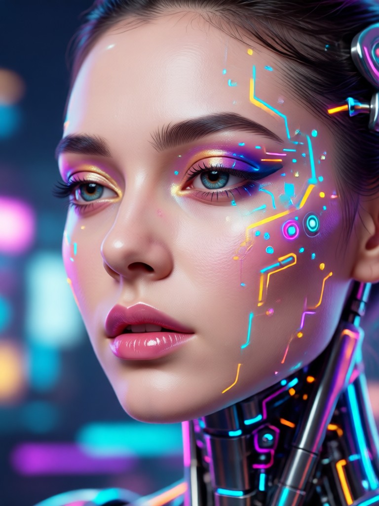 Soft watercolor art AI portrait