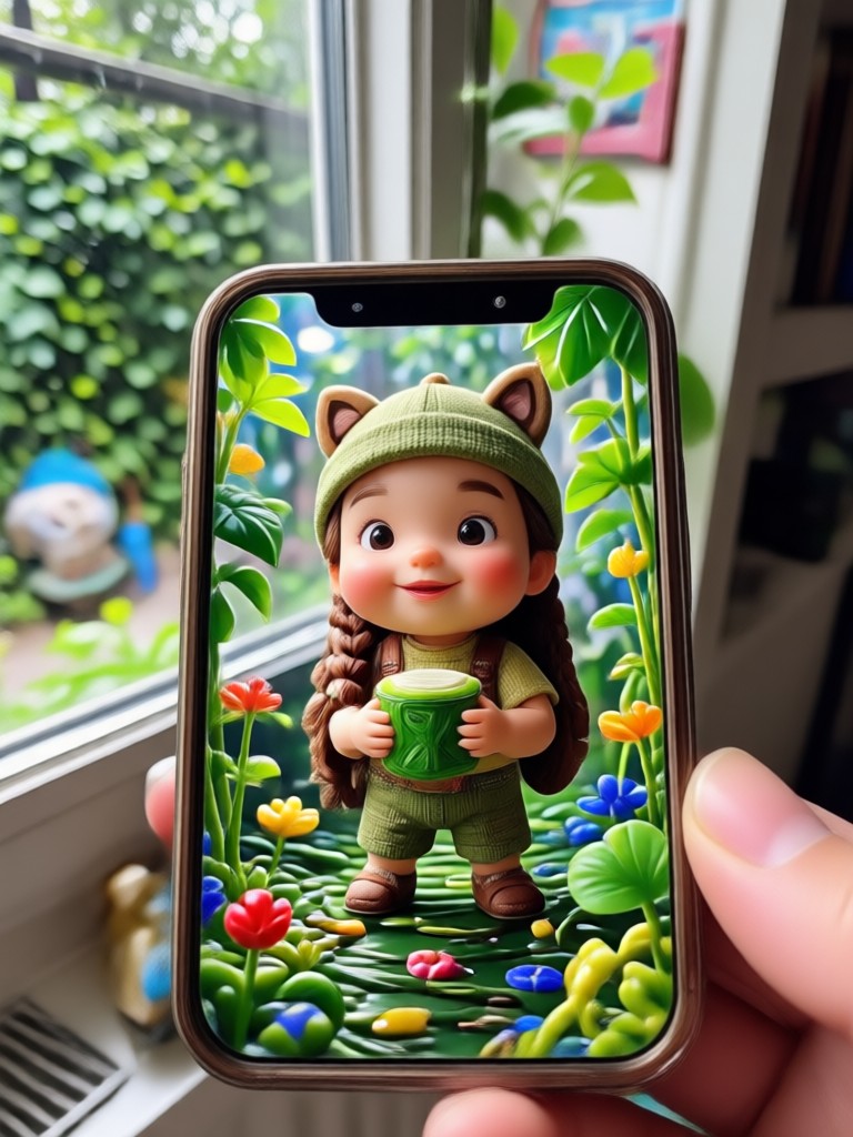 Watercolor painting style mini me
