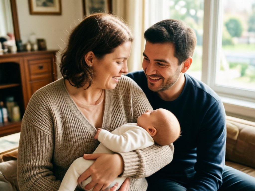 Couple with Baby Filter Styles - From Realistic to Cartoon