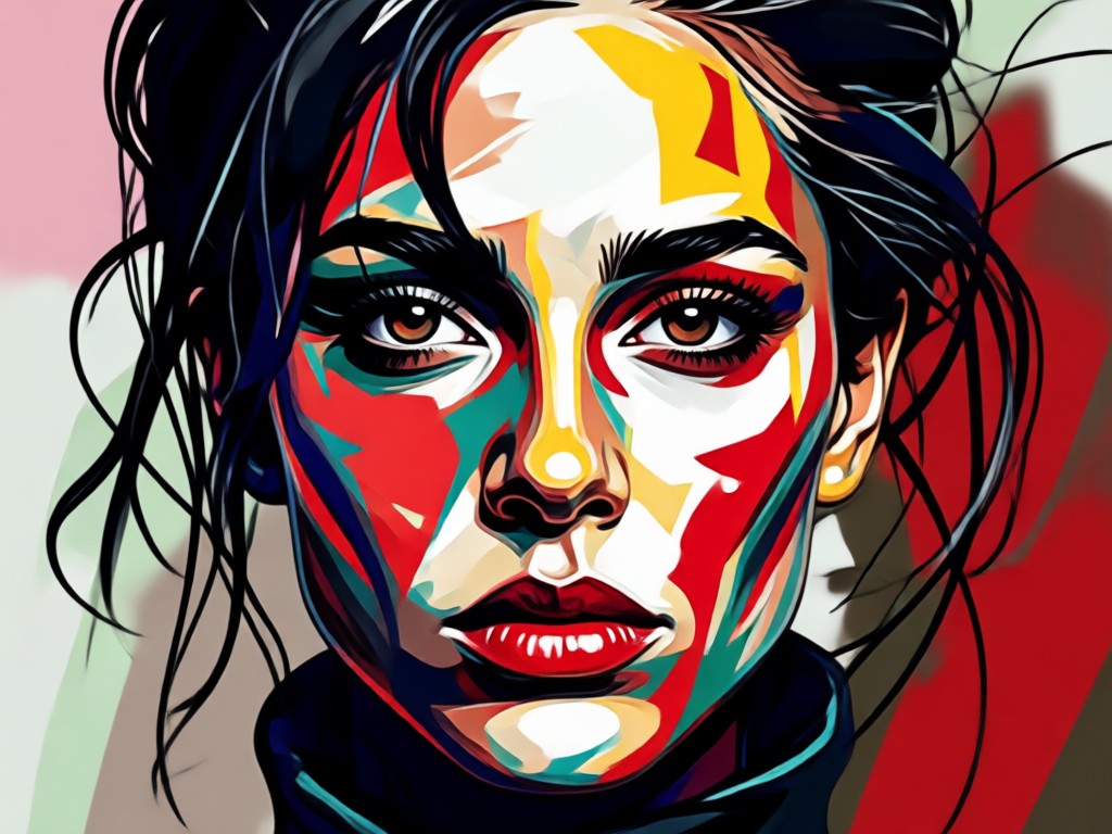 Cinematic AI red black portrait styles