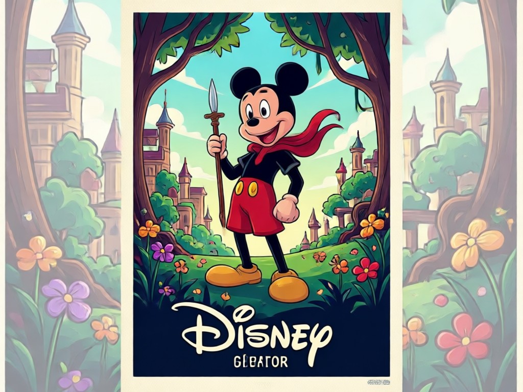 Proceso de creación de póster AI Disney Pixar