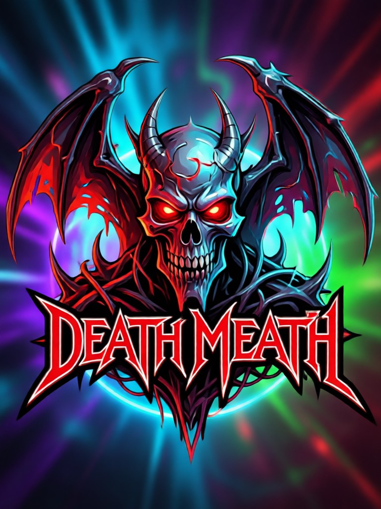 Grindcore inspired logo with chaotic, compressed and aggressive lettering