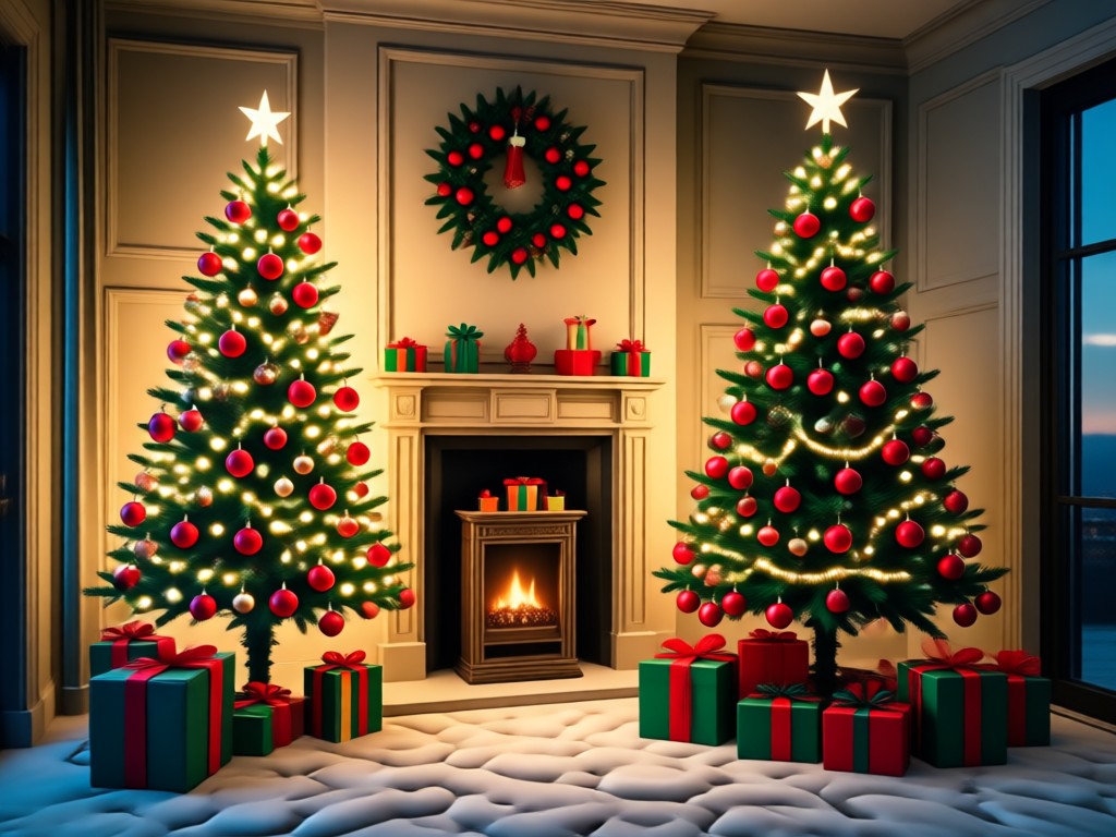Gallery of different AI Christmas photo styles