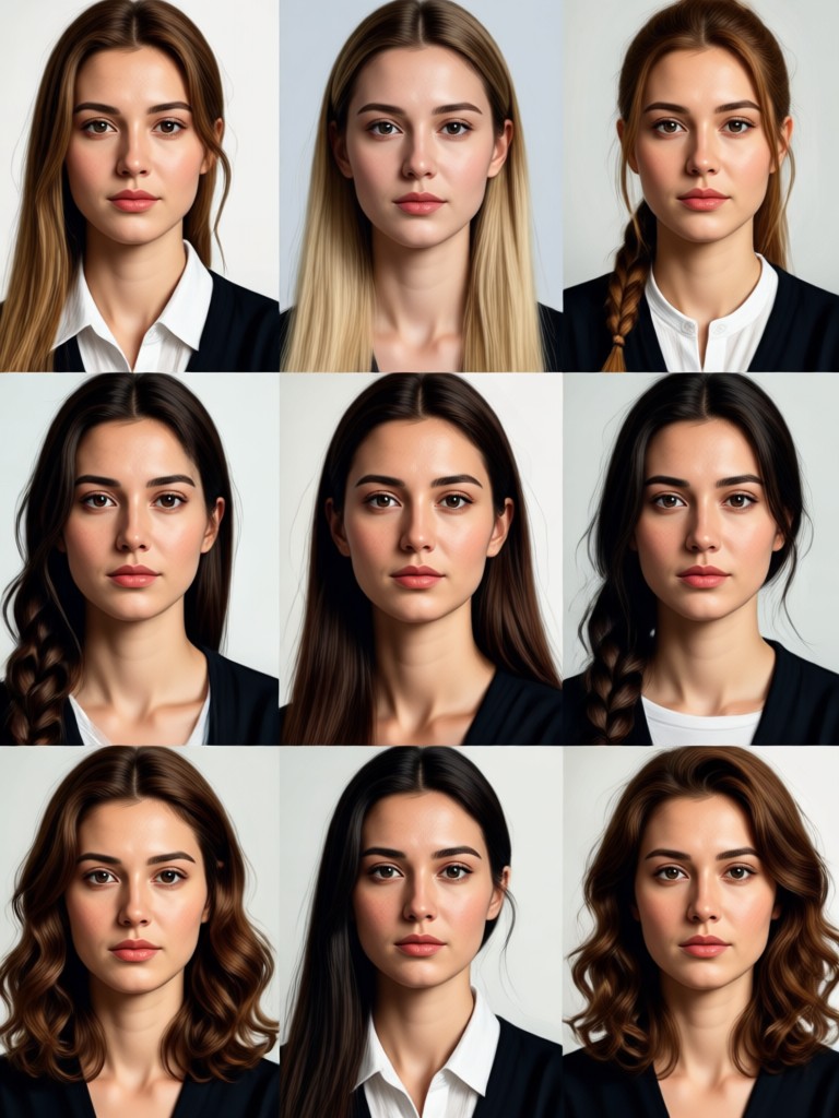 Professional headshot transformed into a nine grid