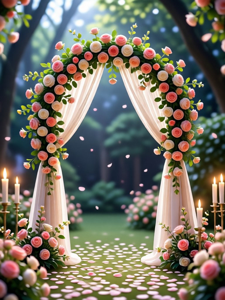 Glamorous hanging floral chandelier centerpiece
