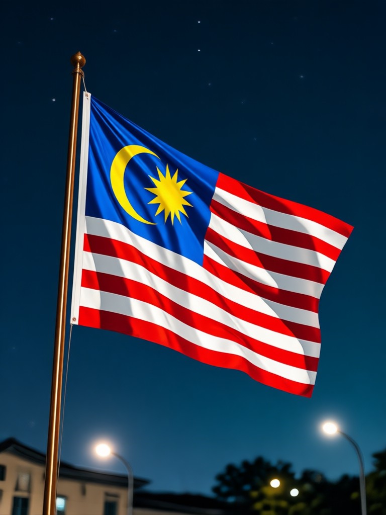 Patriotic profile picture with flag background and face paint