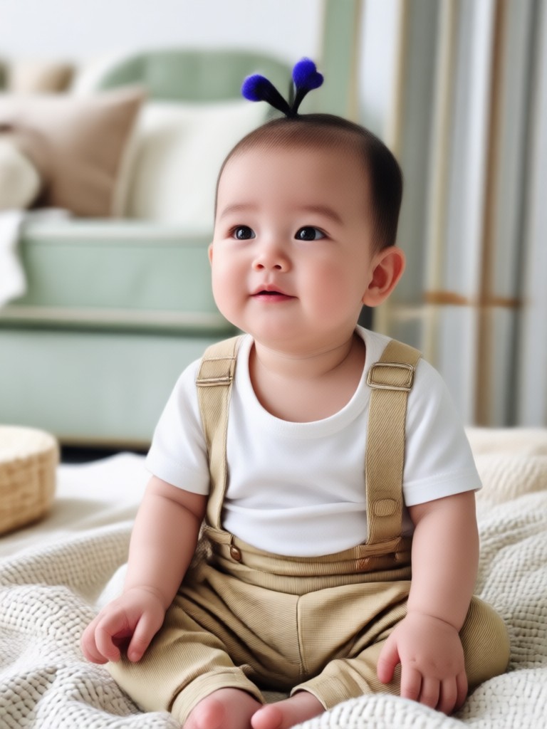 AI baby with adorable animal ears filter