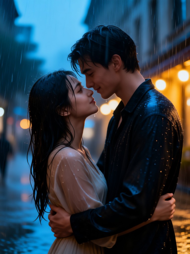AI romantic hug animation sample
