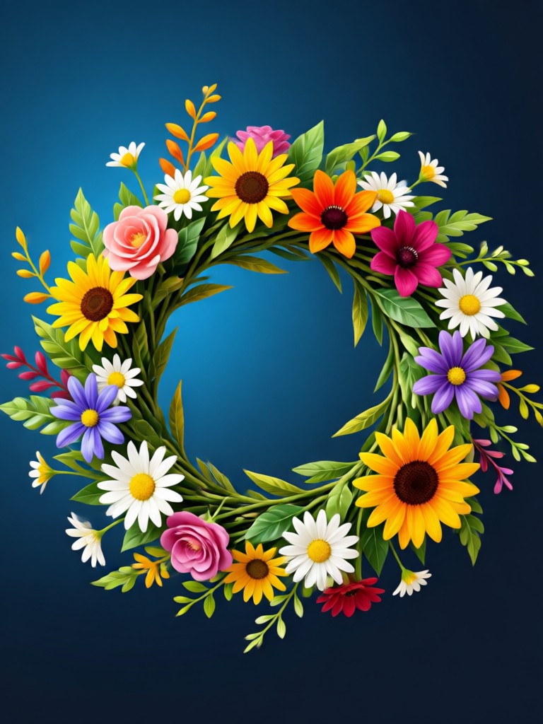 Classic portrait transformed with a lavender wreath
