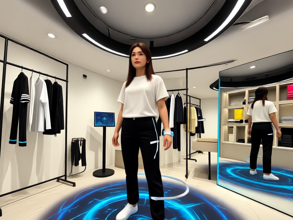 AI realistic clothing fit simulation