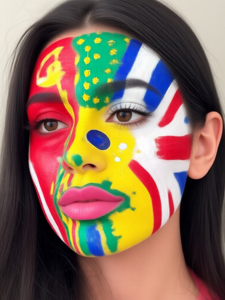 England cross of St George face paint