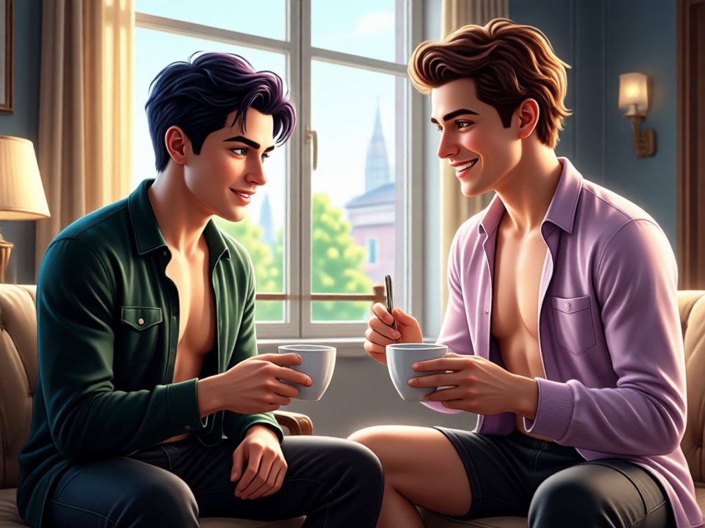 Escenas y atmósferas de personajes masculinos generados por IA