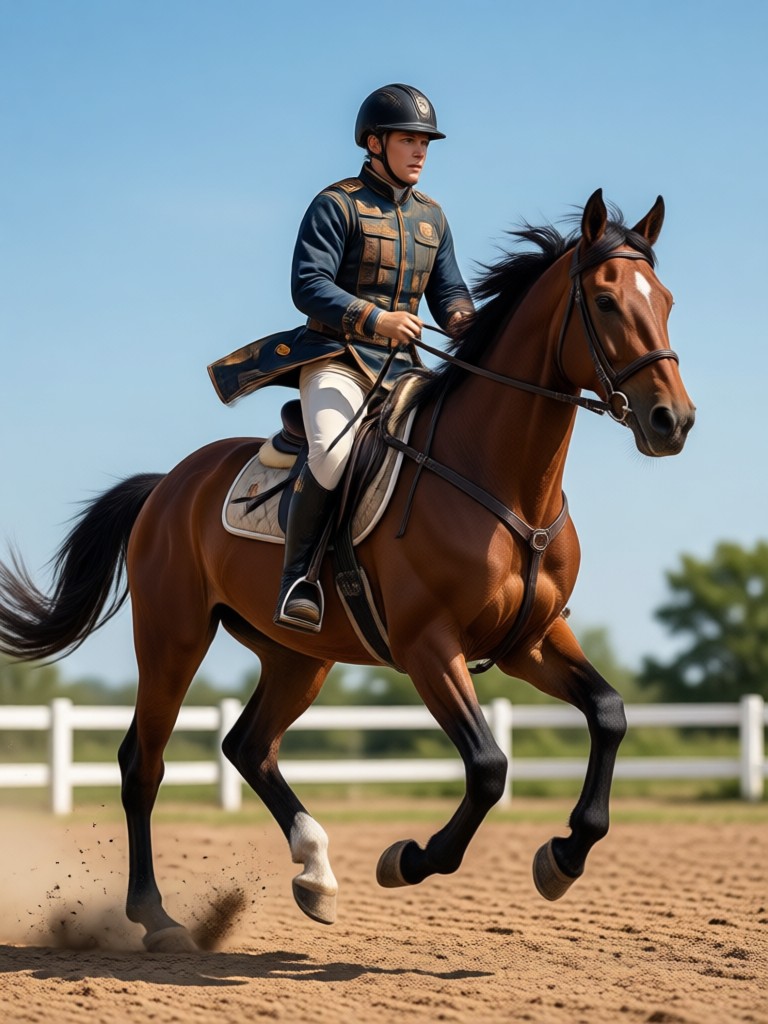 AI fairy tale princess horse riding