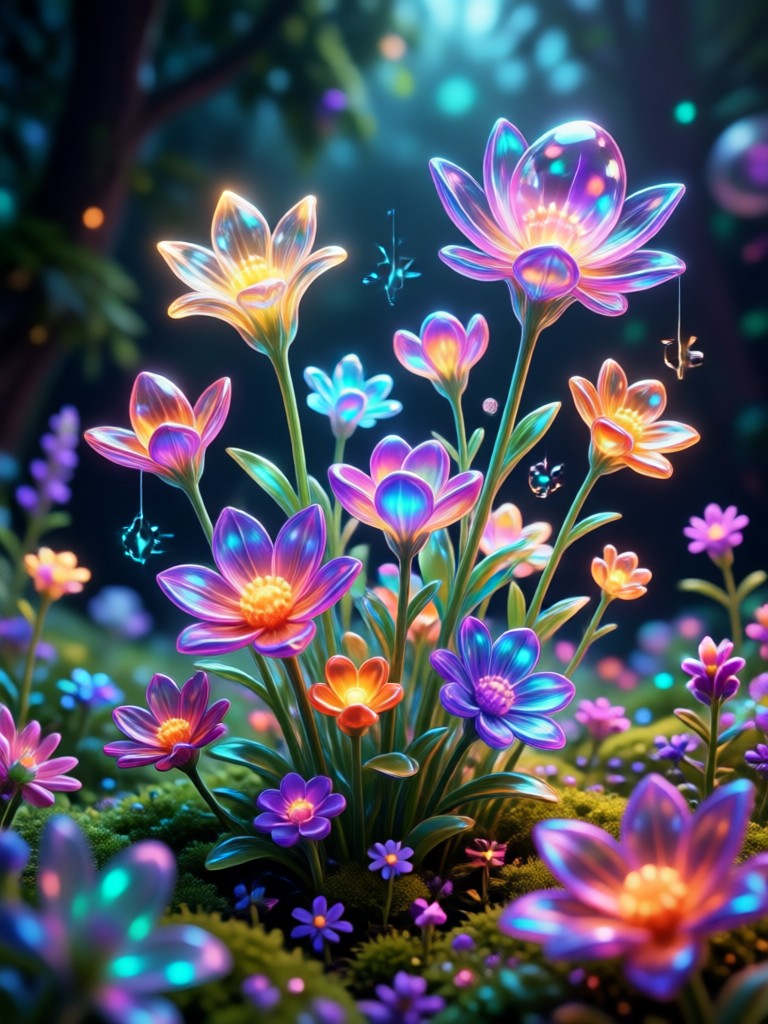 Jardim de Florescimento Primaveril Sazonal com IA