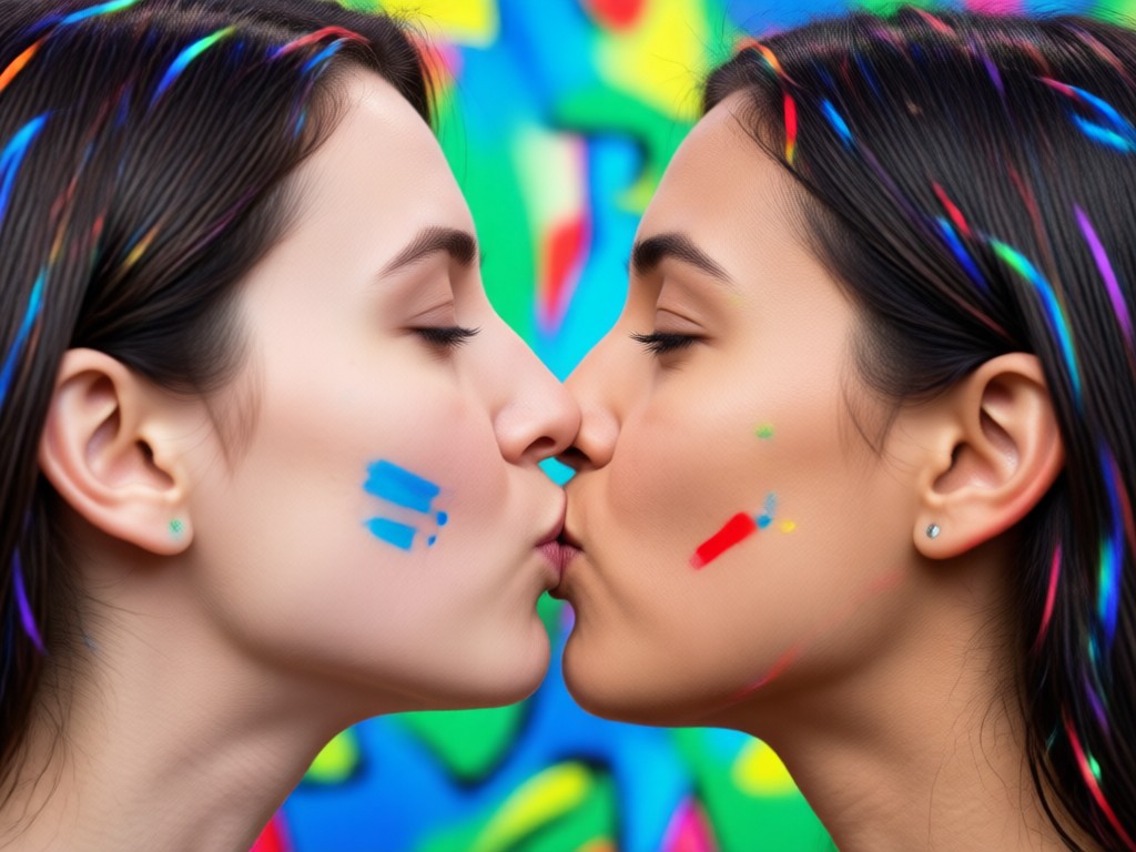 Different visual styles for kiss animation
