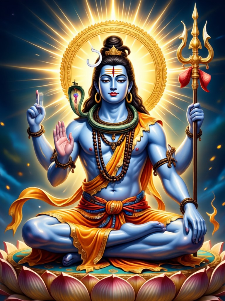 Realistic photo style AI portrait of Shiva