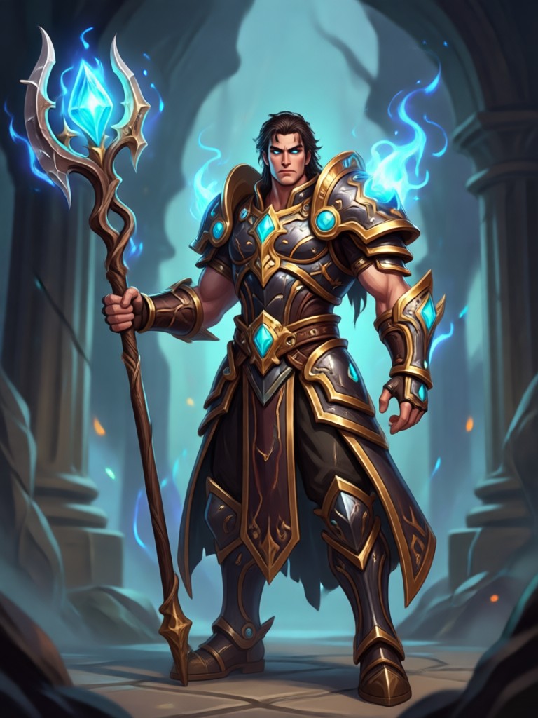 Arte de personaje de D&D con IA mostrando un detallado arquero élfico